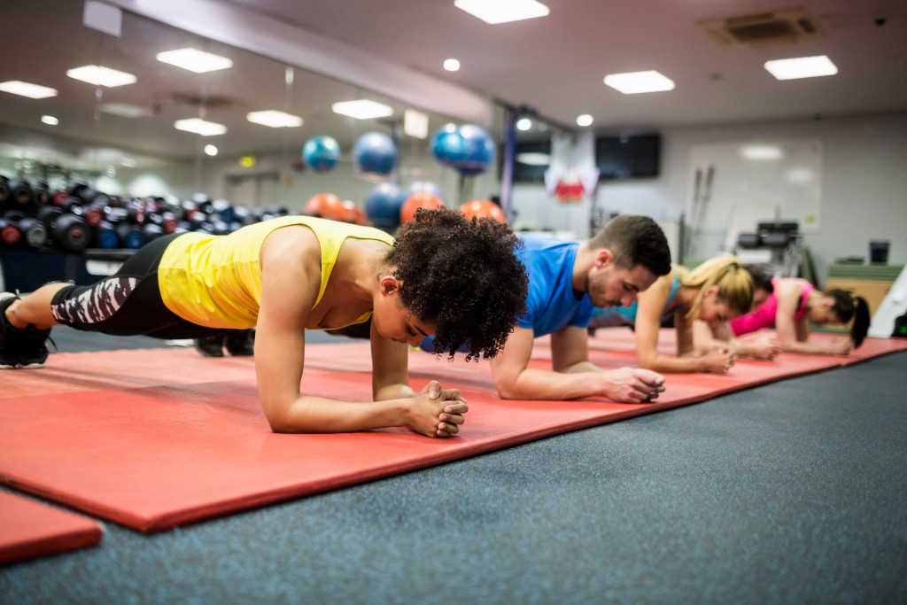 people in a gym