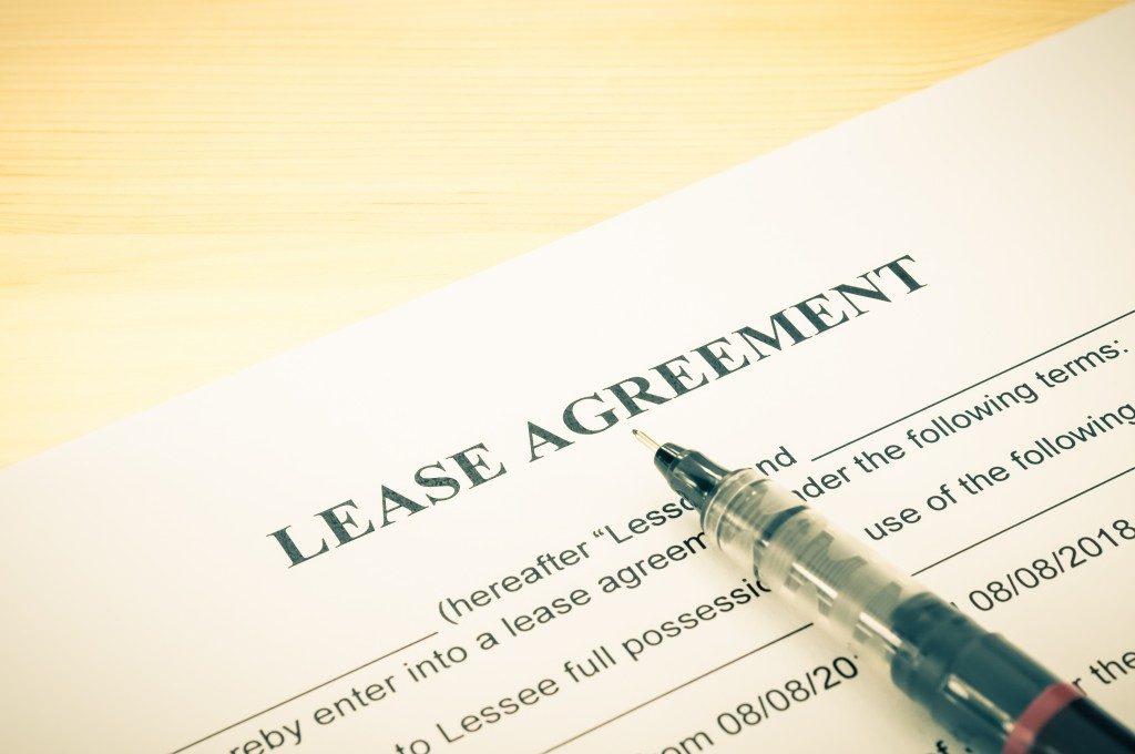 Lease agreement contract sheet