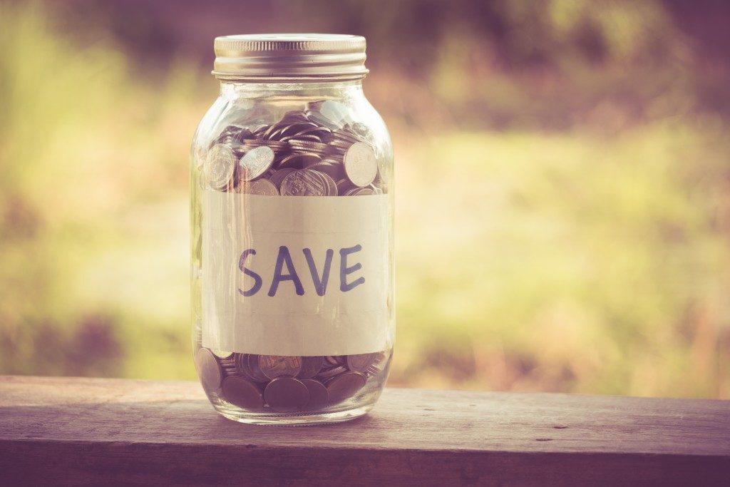 savings jar full of coins